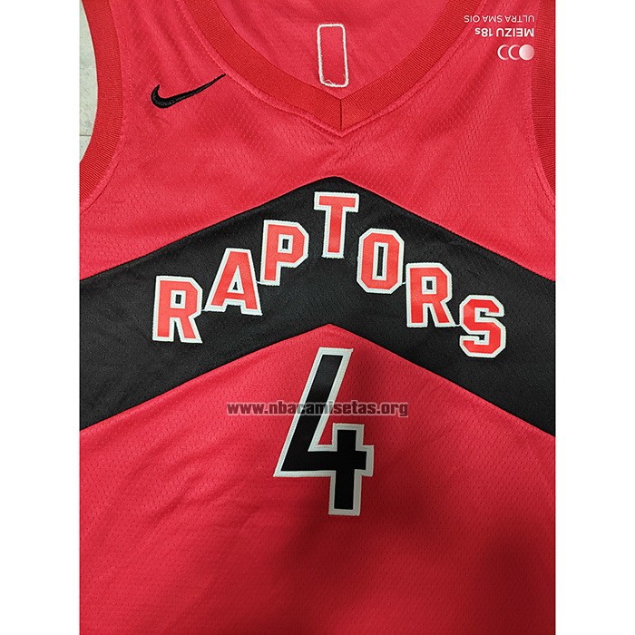 Camiseta Toronto Raptors Scottie Barnes NO 4 Icon 2020-21 Rojo